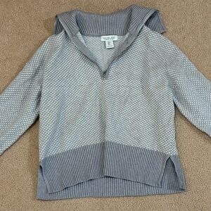 Rachel Zoe Textured Knit Crewneck Sweater - Light Gray